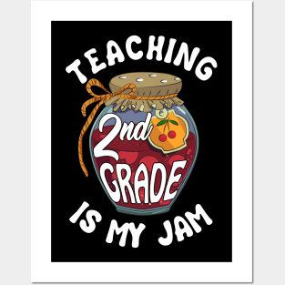 Teaching 2nd Grade is My Jam Second Grade Teacher Posters and Art